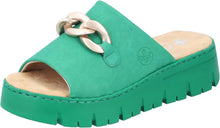 Load image into Gallery viewer, V1088- Green Chain Detail Slip On Sandal- Rieker