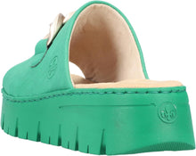 Load image into Gallery viewer, V1088- Green Chain Detail Slip On Sandal- Rieker