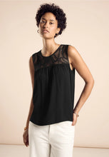 Load image into Gallery viewer, 321795 -  Black Crochet Top - Street One
