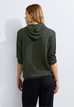 Load image into Gallery viewer, 302721-Khaki Mesh Sleeve Hoody - Cecil