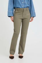 Load image into Gallery viewer, Khaki Straight Leg Trousers - b.young