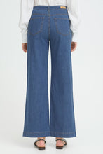 Load image into Gallery viewer, Wide Leg Blue Denim Jeans - Fransa