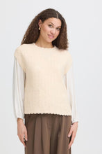 Load image into Gallery viewer, Cream Knitted Sleeveless Jumper