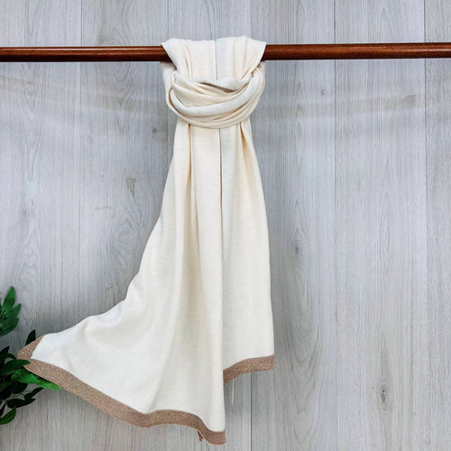 Gold Trim Wool Scarf