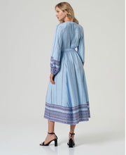 Load image into Gallery viewer, Sky Blue Long Shirt Dress - Surkana