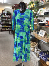 Load image into Gallery viewer, Mamy- Green and Royal Blue Mesh Dress &amp; Jacket - Via Veneto