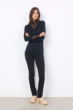 Load image into Gallery viewer, Black Long Sleeve Lace Top - Soya Concept