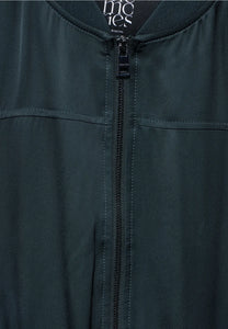 212259- Satin Bomber Jacket- Hunter Green- Street One
