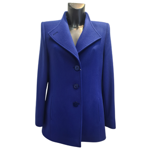 Short Wool Coat - Royal Blue - Christina Felix