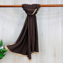 Load image into Gallery viewer, Gold Trim Wool Scarf