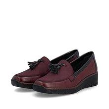 Load image into Gallery viewer, Burgundy Leather Loafer - Rieker