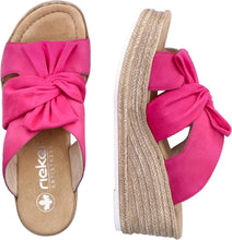 Load image into Gallery viewer, 68789- Pink Wedged Slip on Sandal- Rieker