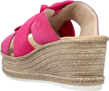 Load image into Gallery viewer, 68789- Pink Wedged Slip on Sandal- Rieker