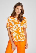 Load image into Gallery viewer, 224350- Orange Print T-Shirt - Rabe