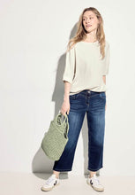Load image into Gallery viewer, 344735- Vanilla White Seersucker Blouse - Cecil