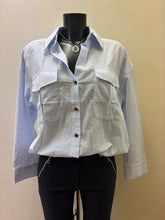 Load image into Gallery viewer, U036 - Blue and White Strip Blouse with- Milo’s Paris