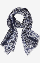 Load image into Gallery viewer, 572430- Navy &amp; Cream Print Scarf - Street One