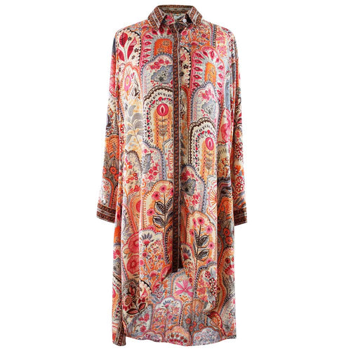 NSDQ890- Elora Floral Shirt Dress - Powell Craft