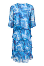 Load image into Gallery viewer, Blue Wave Print Dress- Sunday