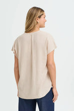 Load image into Gallery viewer, Oatmeal Linen Mix Blouse- Fransa