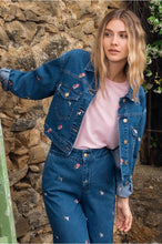Load image into Gallery viewer, Denim Jacket with Floral Embroidered Detail - Molly Bracken