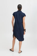 Load image into Gallery viewer, Navy Short Sleeve Shirt Dress - b.young