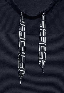 322079 - Petrol Blue Ottoman Mix Shirt - Ceci