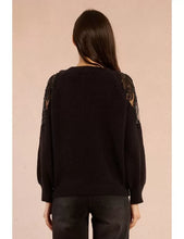 Load image into Gallery viewer, Open-Work Shoulder Sweater - Black - Molly Bracken