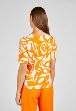 Load image into Gallery viewer, 224350- Orange Print T-Shirt - Rabe