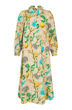 Load image into Gallery viewer, Yellow Lemon &amp; Hummingbird Print Dress - NOEN