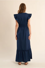 Load image into Gallery viewer, Navy Woven Dress - Molly Bracken