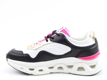 Load image into Gallery viewer, Josey - White/Black/Fuchsia Trainer - Heavenly Feet