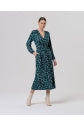Load image into Gallery viewer, Teal Green Print Dress - Surkana
