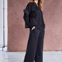 Open Weave Square Top with Contrast Hood & Pocket  - Naya