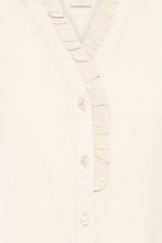 Load image into Gallery viewer, Cream Shirt with Ruffle Detail - Fransa