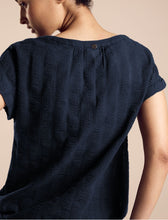 Load image into Gallery viewer, 344809 - Seersucker Split-neck Blouse -  Street One