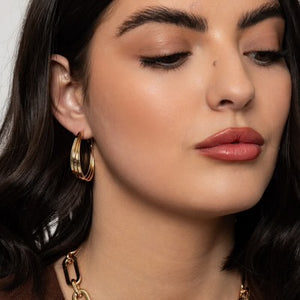T337ECB - Amalia Gild Hoops - Knight & Day