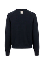 Load image into Gallery viewer, Navy Knit Jumper with Floral Detail - Soquesto