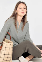 Load image into Gallery viewer, 344679 - Seersucker Stripe Blouse - Cecil