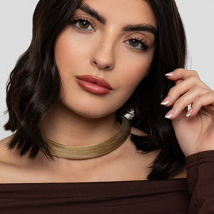 T107NYA - Chunky Mesh Necklace - Knight & Day
