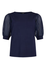Load image into Gallery viewer, Navy Short Sleeve Knit- Sunday