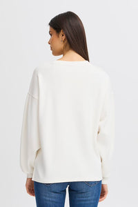 5532 - Long Sleeve Sweatshirt Whisper White - Fransa