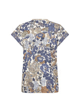 Load image into Gallery viewer, Navy Pattern Short Sleeve Top - Soya Concept