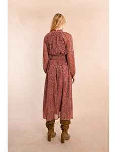 1550 - Dark Red Mona Dress - Molly Bracken