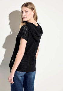 321517- Black Rib Hoody - Cecil