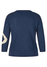 Load image into Gallery viewer, Navy/Cream Knit Jumper - Rabe