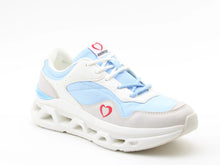 Load image into Gallery viewer, Josey - White/Blue Trainer - Heavenly Feet