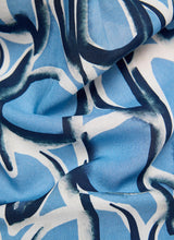 Load image into Gallery viewer, Blue Print Split Neck Blouse - Rabe
