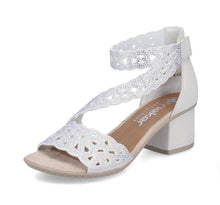 Load image into Gallery viewer, Off White Strap Heel - Rieker