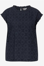 Load image into Gallery viewer, 344661- Navy Crochet Blouse - Street One
